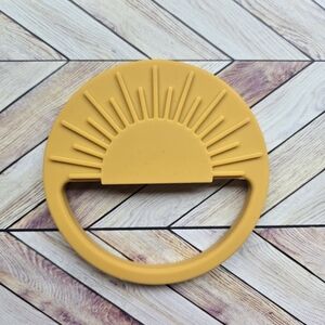 Boho Silicone Sun Teether Soft BPA-Free Baby Chew Toy Mustard Yellow Teeth Ring